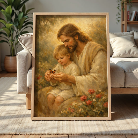 Jesus With a Child Painting