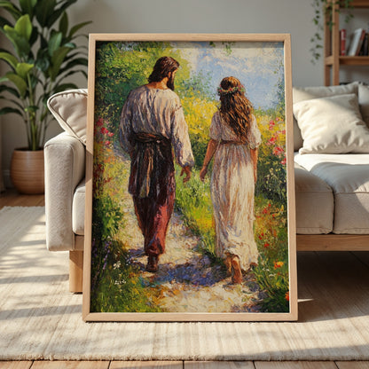 Jesus With a Woman Painting