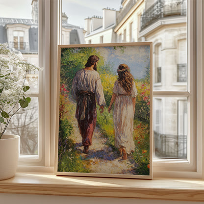 Jesus With a Woman Painting