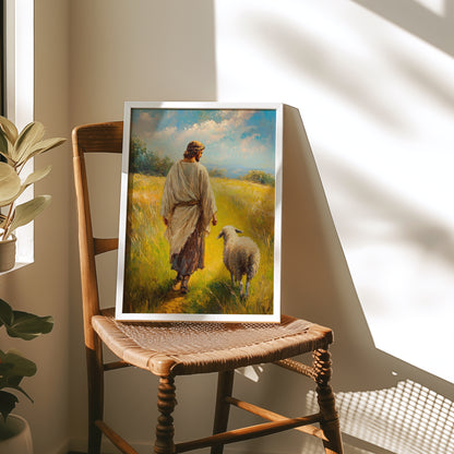 Jesus and the Lost Sheep Painting