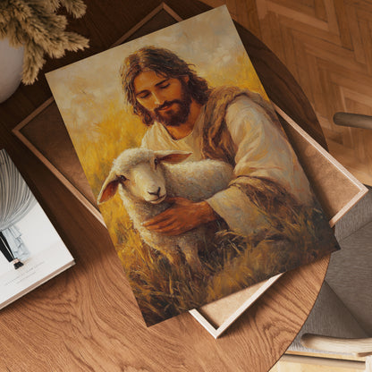 Jesus Carrying the Lost Sheep Painting