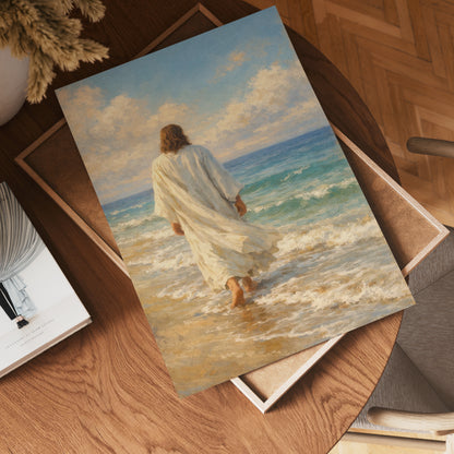Jesus Walking on the Beach Painting