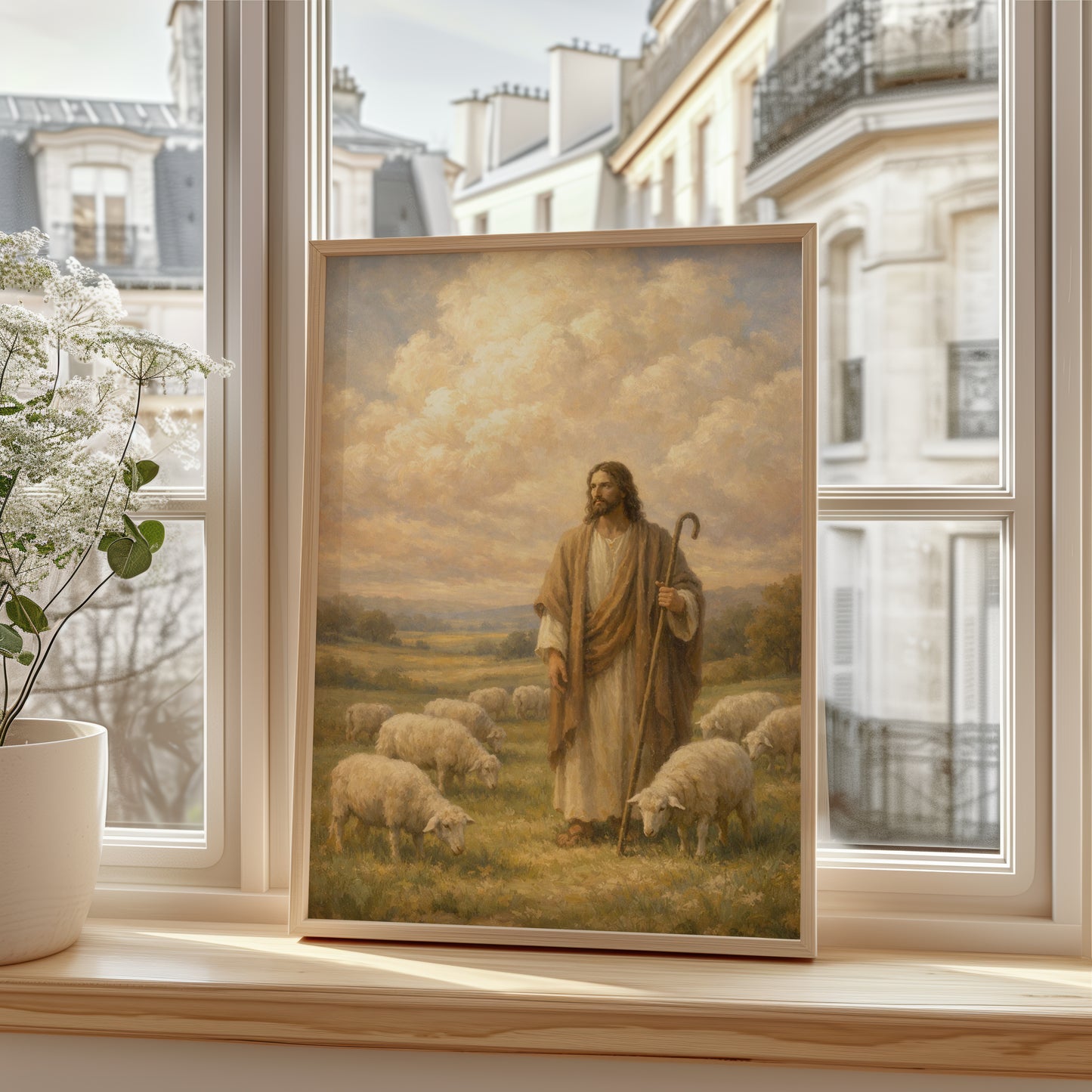 Jesus and His Sheep Painting