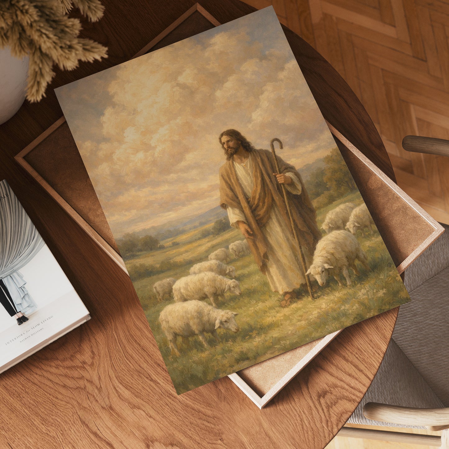 Jesus and His Sheep Painting