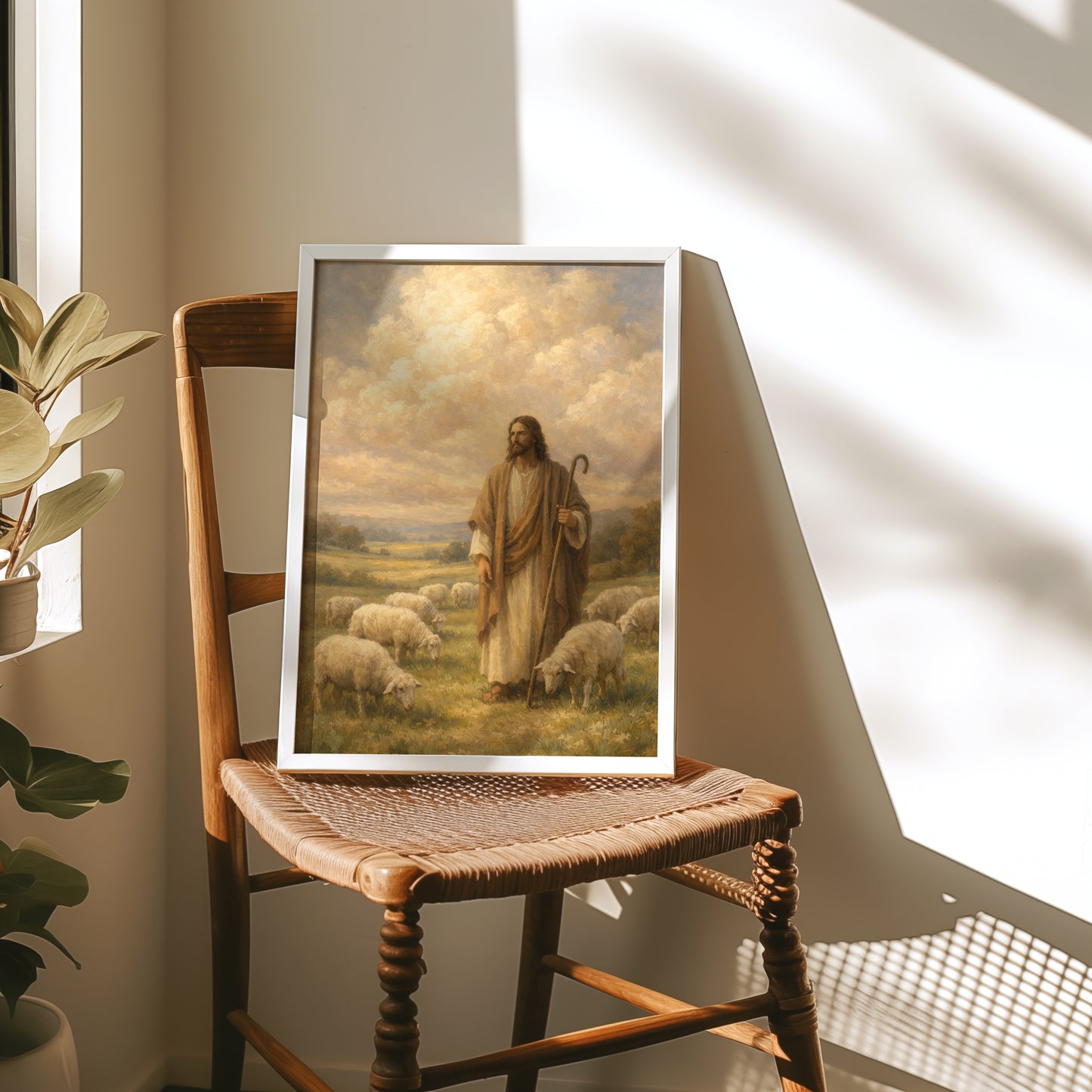 Jesus and His Sheep Painting