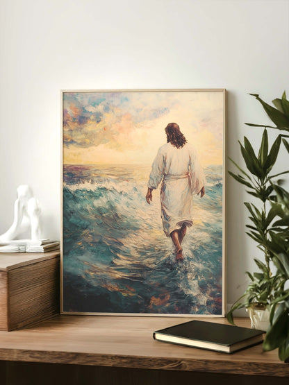 Jesus Walking on Water Painting